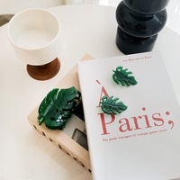 XIYU Feuilles d'acétate de haute qualité, faites à la main, au design unique en forme de Monstera, feuilles d'acétate élégamment personnalisées