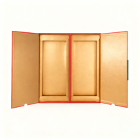 Boîte cadeau en carton recyclé à double porte avec fermeture magnétique, vente directe d'usine, logo personnalisé, luxe