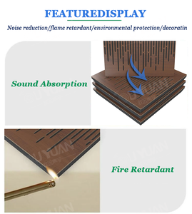 Panneaux acoustiques perforés modernes pour l'intérieur, insonorisés, autocollants, en bois, pour studio de musique, salon, salle de sport, réduction du bruit de 80% - Product Image 3