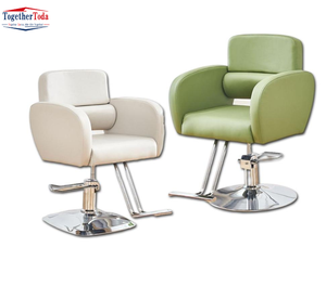 Minimalist Hydraulic Salon <b>Chair</b> with Upholstered Armrests - Simple Hairdressing <b>Chair</b> for Professional Hair Salons - Product Image 4
