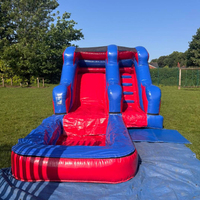 Toboggan aquatique gonflable sur mesure avec piscine, idéal pour les événements estivaux en camping, à la plage ou pour les enfants - Vente chaude
