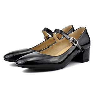 Zapatos de Mujer con Tacón Medio y Textura Cepillada a Mano, Estilo Informal, Profesional, Cómodo y Elegante para Primavera y Otoño - Product Image 1