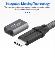 Cable USB Tipo C Macho a Macho ULT-unite de 6 Pulgadas, Carga Rápida PD de 100W, Salida de Video UHD 4K a 60Hz, Cable de Datos de 20Gbps, Tipo C, 3 Pies