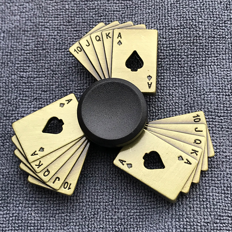 Style carte de poker en bronze antique Gt-24