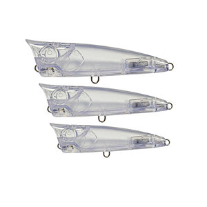 Leurres de pêche Topwater Popper 12g 21.5g 29.5g appâts durs artificiels flottants appâts de poisson d'eau salée non peints poisson d'eau douce saumon - Product Image 1