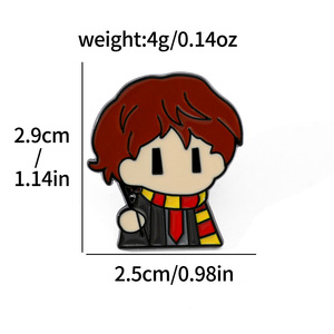 Sming Pins Magic Cartoon Movie Esmalte Pin Amarillo y Rojo Bufanda Wizard Metal Solapa Insignia <span class=keywords><strong>Academia</strong></span> Aleación Broche - Product Image 5