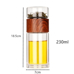 Vaso Infusor de Té YINUO Mini de Vidrio Borosilicato Ecológico de Alta Calidad, Clásico, Portátil, con Tapa, 370 ml, 1 Año de Garantía - Product Image 1
