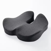 Chaise de bureau ergonomique conception orthopédique oreillers lombaires en mousse à mémoire de forme antidérapante coussins de siège technologie de couture personnalisable pour