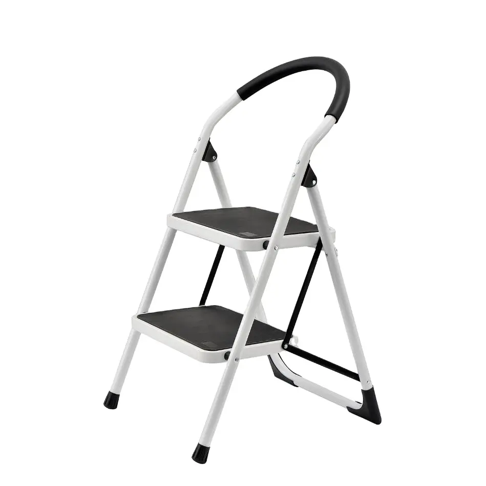 Multi Use 2 Step Steel Office Step Ladder 2-Feet Folding Stool Stepstool for Household Kitchen SL1