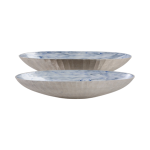 Ciotola ovale decorativa in metallo per centrotavola, decorazioni per la casa, eleganti complementi d'arredo per la cucina - Product Image 4