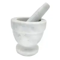 Gelembung Kecil Harga Grind 1.4G 7 Inci Granit Hitam Set Marmer Bawang Putih Keramik dan Pestal Alu Mortar