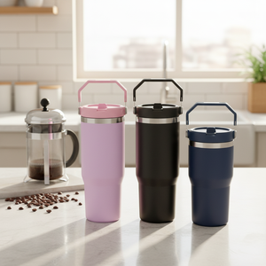 Vaso Térmico Portátil de Acero Inoxidable 304 de 30oz con Tapa, Asa y Pajita, Personalizable con Logotipo, para Deportes al Aire Libre, Botella de Agua, Tazas, Venta al por Mayor - Product Image 2