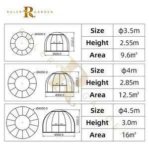 Ngoài trời exterieur glamping planetarium khách sạn Polycarbonate bong bóng mái vòm Lều hiện đại prefab nhà tiền chế PC mái vòm nhà - Product Image 5