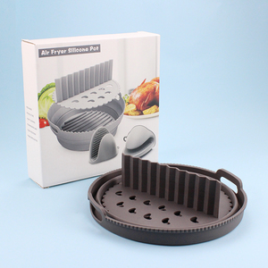 Tappetino Pieghevole <span class=keywords><strong>in</strong></span> Silicone per Friggitrice ad Aria, <span class=keywords><strong>Teglia</strong></span> da Forno, Tappetino Rotondo Antiaderente per Alimenti, Resistente al Calore - Product Image 3