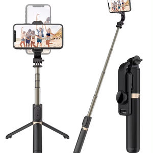 TOKQI-<span class=keywords><strong>Q03</strong></span> Perche à <span class=keywords><strong>selfie</strong></span> 3-en-1 : Trépied extensible, support pour diffusion en direct et télécommande sans fil pour téléphone - Product Image 1