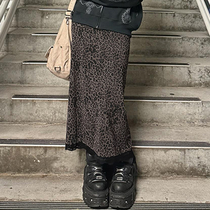 กระโปรงสั้นปักลายเสือดาวสำหรับผู้หญิงกระโปรงเอวสูงแบบลำลองฤดูร้อน - Product Image 1