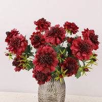 Cadeau d'anniversaire, 3 têtes de pivoine en soie artificielle pour la décoration de la maison, la décoration de mariage et l'arrangement floral