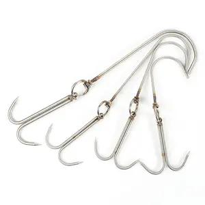 2 Pcs Swiveling Meat Hook Heavy Duty Double Meat Hanger Stainless Steel  Butcher Hooks Perfect for Large Animals Fishing Hunting Carcass Hanging  Hook