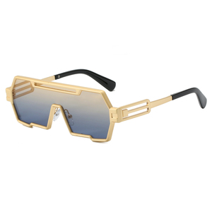 <span class=keywords><strong>Gafas</strong></span> <span class=keywords><strong>de</strong></span> Sol Steampunk para Hombre y Mujer, Estilo Vintage, Protección UV400, Montura Grande Amarilla, Lentes <span class=keywords><strong>de</strong></span> Sol - Product Image 2