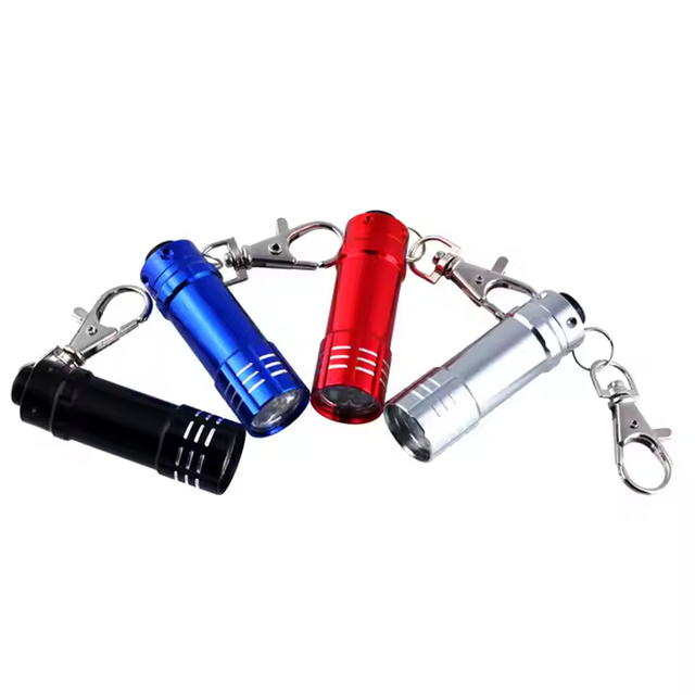 Wholesale Portable Mini LED Flashlight Keychain Aluminum Alloy Strong Light for Outdoor Camping and Hiking