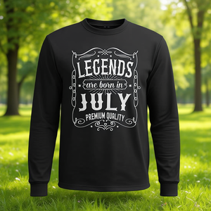 Le leggende dei compleanni di luglio sono nate a luglio T-shirt a maniche lunghe di qualità premium - Product Image 3