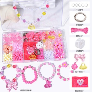 Nouveauté : Kit de perles en plastique pour la création de bijoux, jouet éducatif pour la fabrication de bracelets faits main, cadeau pour filles - Product Image 3