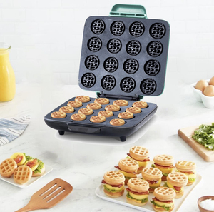 Chuyên Nghiệp Điện Bỉ Trứng Waffle Maker Với 16 Lỗ Hộ Gia Đình Ăn Sáng Kích Thước Không Dính Cố Định Tấm - Product Image 2