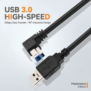 Cable USB 3.0 Personalizado LUNGKAY, Macho Tipo A a Multiángulo Tipo B, 5Gbps 3A, Carga Rápida, Conductor de Cobre Estañado, Revestimiento de PVC para Impresora - Product Image 1