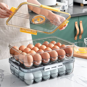 24 Grid PET Refrigerator Storage Egg Box 24 Grid PET Plastic Clear Eggs Storage Container Kitchen Refrigerator Organizer