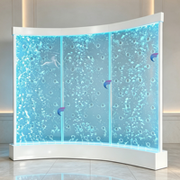 Mur à bulles LED incurvé en acrylique personnalisé pour les spas et les centres commerciaux, mur décoratif