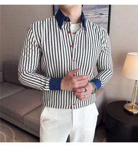 <span class=keywords><strong>Chemise</strong></span> à manches longues à carreaux de haute qualité pour <span class=keywords><strong>homme</strong></span>, col en denim contrastant, <span class=keywords><strong>chemise</strong></span> décontractée pour le printemps et l'automne - Product Image 1