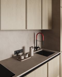 Armoires de cuisine en acier inoxydable sur mesure, ensemble d'armoires de cuisine modulaires modernes avec réfrigérateur, évier, meubles de rangement - Product Image 6