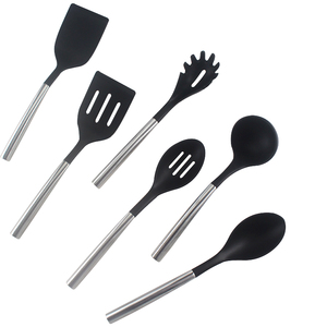Bộ Dụng Cụ Nấu Ăn Bằng Silicon Với Bộ Dụng Cụ Nhà Bếp Tay Cầm Bằng Thép Không Gỉ Cho Phụ Kiện Nhà Bếp - Product Image 4