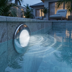 Projecteur LED RGB encastré ultra-plat 316SS pour piscine, 18W, indice IP68, à changement <span class=keywords><strong>de</strong></span> couleur, pour piscine <span class=keywords><strong>de</strong></span> villa à eau salée - Product Image 1
