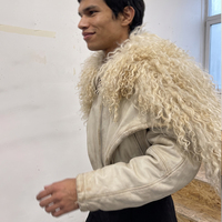 Blouson bomber court en peau de mouton véritable avec fourrure amovible, veste courte de haute qualité, streetwear homme, veste en cuir véritable