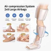 Masseur électrique à compression d'air pour les jambes entières avec chaleur pour la circulation, le soulagement de la douleur et la relaxation musculaire