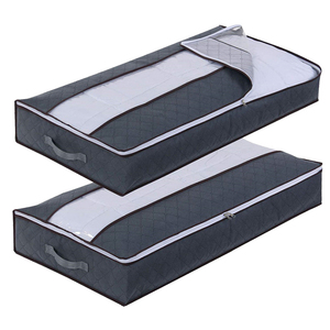 Bolsa de Almacenamiento Plegable para Mantas, Contenedores de Almacenamiento Debajo de la Cama con Ventana de PVC para Organización - Product Image 2