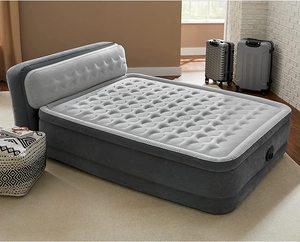 Woqi <b>Foldable</b> Lightweight Air <b>Mattress</b> Removable Cover Auto Shut-Off Inflation PVC Surface for Outdoor Camping Guest Bedroom Use - Product Image 6