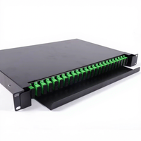 Rak Panel Patch Fiber Optik ODF yang Kokoh dan Dapat Ditarik Keluar, untuk Penggunaan Kabel Jaringan Pusat Data