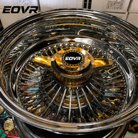 Jantes en fil chromé or de luxe personnalisées EVOR 72/100 à rayons multiples de 17 à 24 pouces pour Chevy Impala Caprice Buick Cutlass Lincoln