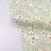 Harga terbaik 100% katun tenun bordir bunga warna-warni cetak renda latar belakang lubang kain bordir untuk pakaian