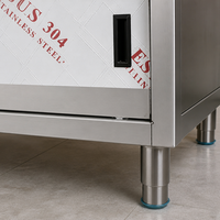 Armoire de rangement en acier inoxydable finition mate brossée avec capacité de charge de 1000 kg/m pour le stockage en cuisine commerciale