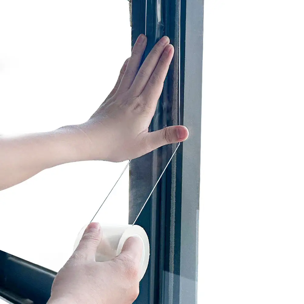 Бесостаточная прозрачная лента для зачистки дверей и окон для герметизации