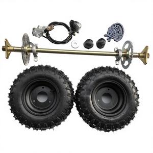 Buggy de plage modifié à quatre roues fait maison / Kart à trois roues avec suspension d'essieu arrière de 6 pouces, bride de frein, pneus de kart de course DIY - Product Image 1