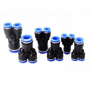 PY 3 voies Y Type branche raccords d'air en plastique noir contrôle <span class=keywords><strong>de</strong></span> tuyau pneumatique grand petit <span class=keywords><strong>débit</strong></span> d'air vitesse raccords <span class=keywords><strong>de</strong></span> tuyau pneumatiques - Product Image 3