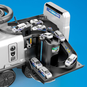 Toddler <span class=keywords><strong>2</strong></span> In 1 scorrevole Ride On Car Police Car Adventure Track Toy Set scorrevole Ride Toys - Product Image 4