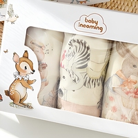 Coffret Cadeau Bébé en Papier Imprimé Coloré pour Couverture, Bavoir et Ensemble Nouveau-né