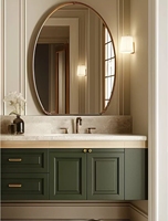 Meuble-lavabo mural de luxe léger français, série verte rétro, haut de gamme, haute qualité, pour villa