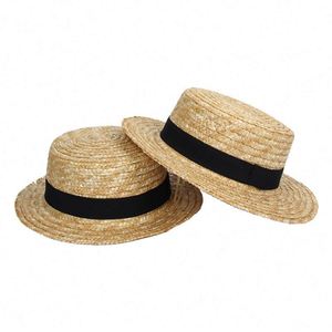 Sombreros De Paja Large Brim <b>Hats</b> <b>Men</b> Women Skimmer Wheat Straw Woven Outdoor Travel Sunshade <b>Sun</b> <b>Hat</b> Flat Top Fish - Product Image 2