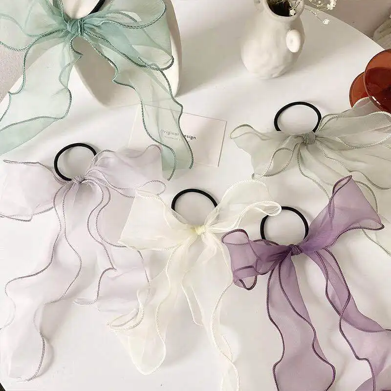 Dowell Japanese organza hair loop papillon headrope ins nastro di pizzo forest fairy band corda per capelli